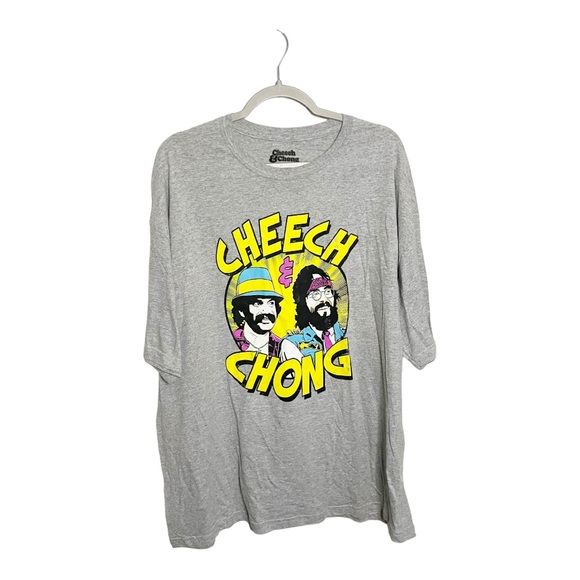 Cheech & Chong Other - Cheech & Chong T-Shirt Short Sleeve Graphic Tee Light Gray Size 3XL